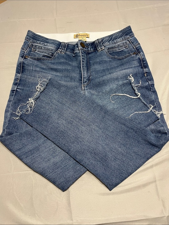 Democracy Denim - Democracy High Rise Jeans Size 12| Y2K Straight Leg Raw Hem Denim